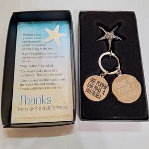 Starfish Keychain Gift Set "One Person Can Make A Difference" Appreciation Gift